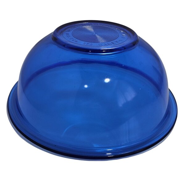 Pyrex Blue Mixing Nesting Bowl 1.5qt vtg kitchenwares serving 8.5" made in USA - Picture 3 of 9